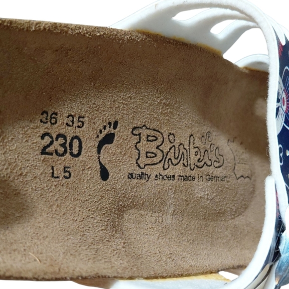 Birkies By Birkenstock Florida Colorful Printed Sandals Size 6 EU 36 - Picture 5 of 11